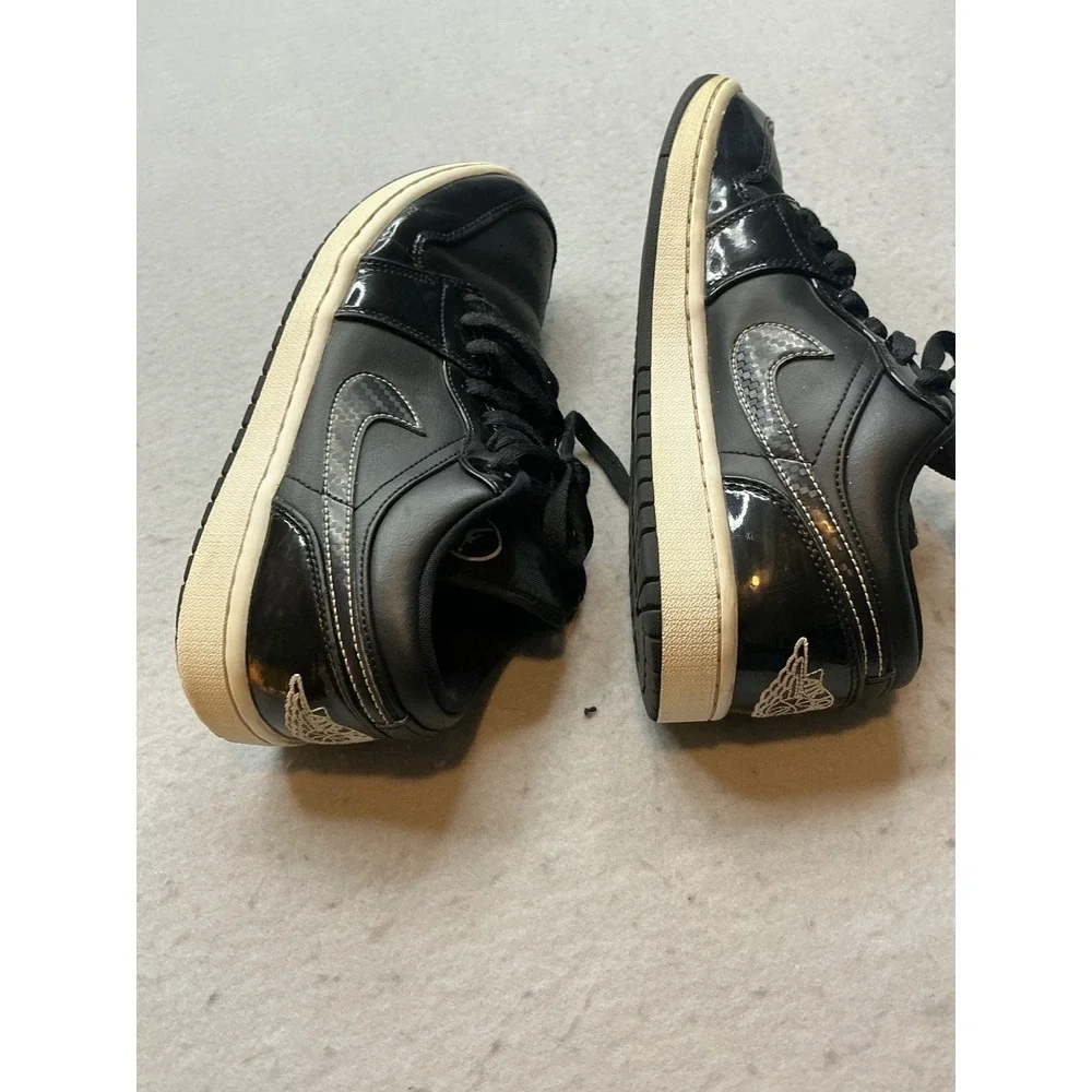 Jordan Air Jordan 1 Low Carbon Fiber All-Star Black‎ White Sneakers Size 8